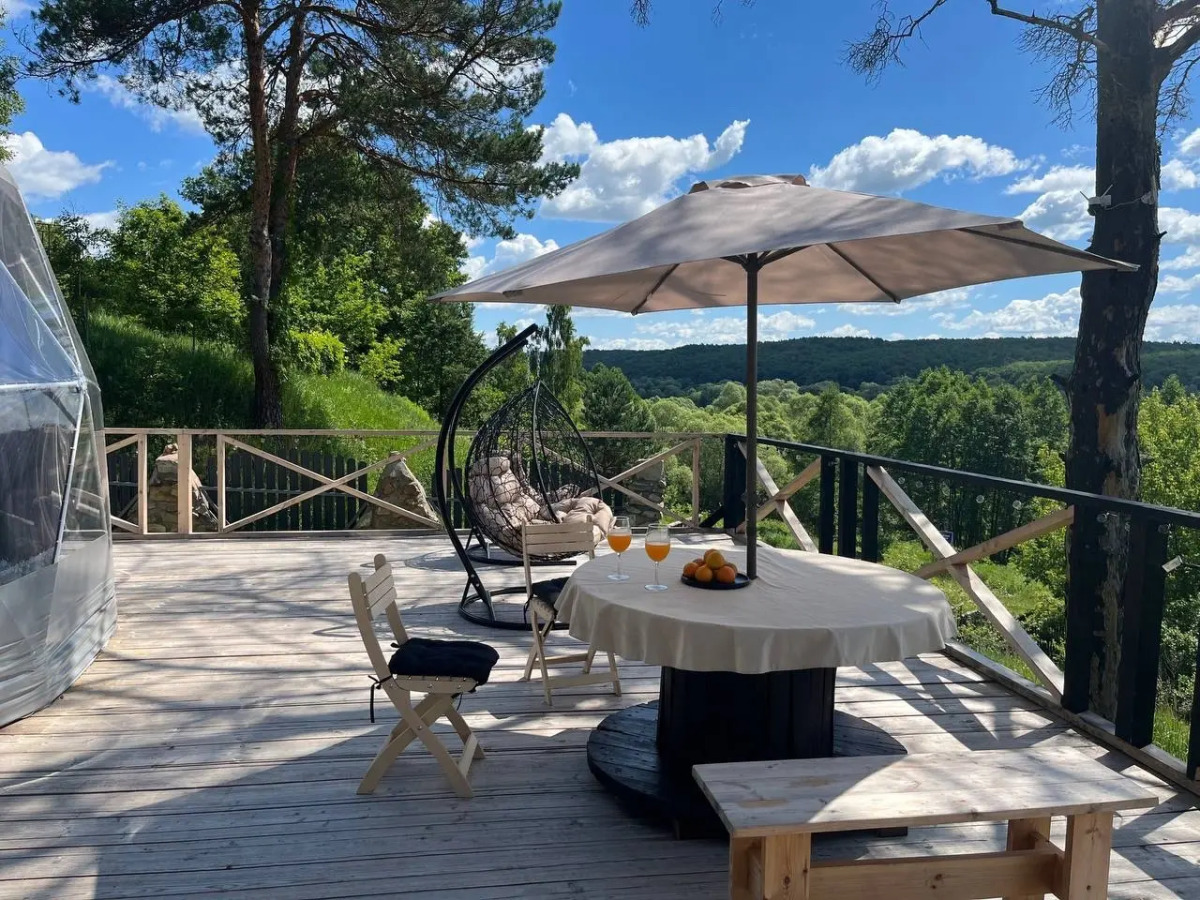 Глэмпинг Глэмпгеокупол "Домик на Оке" Таруса