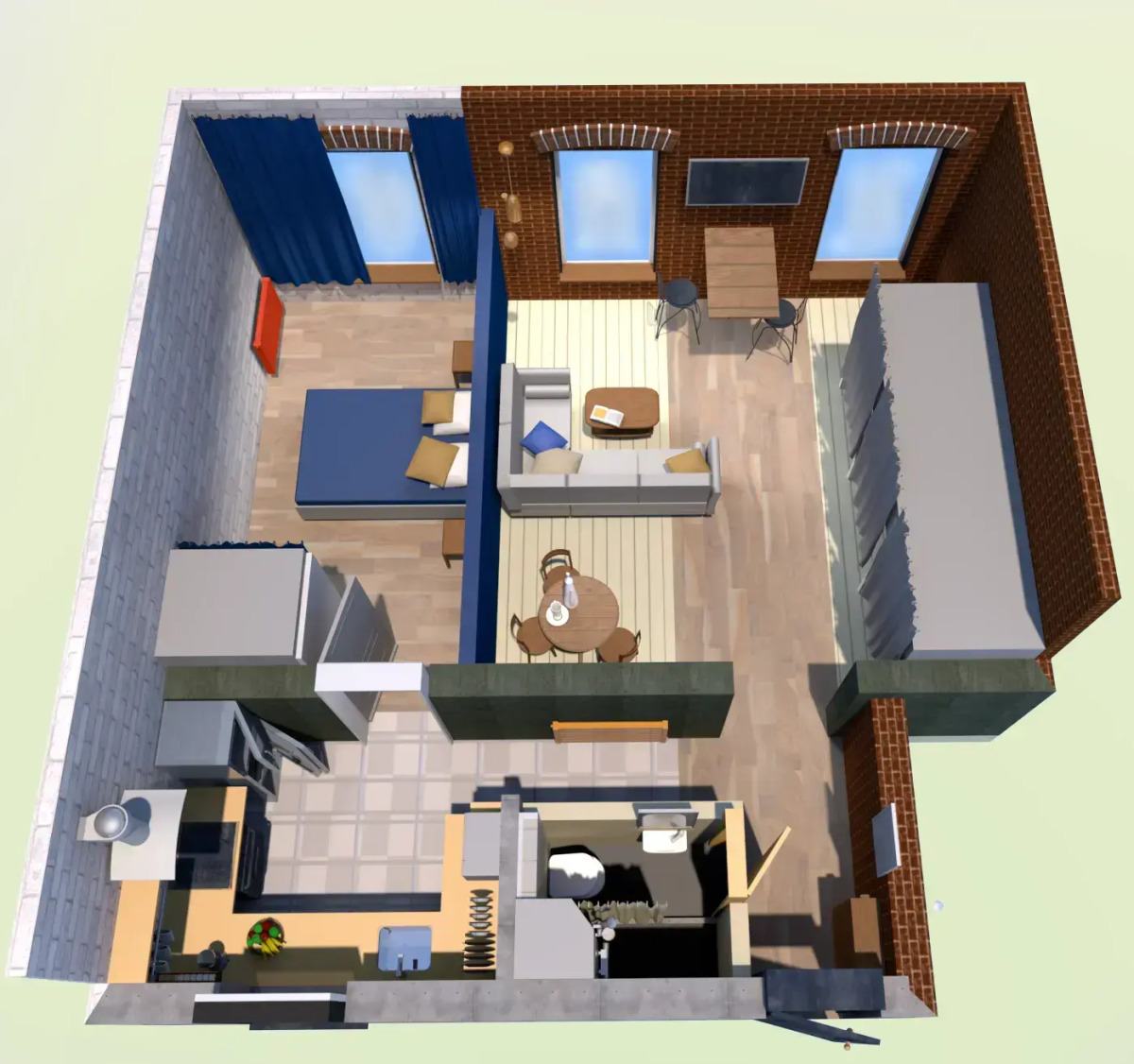 Апартаменты двухкомнатные Йоркштрассе