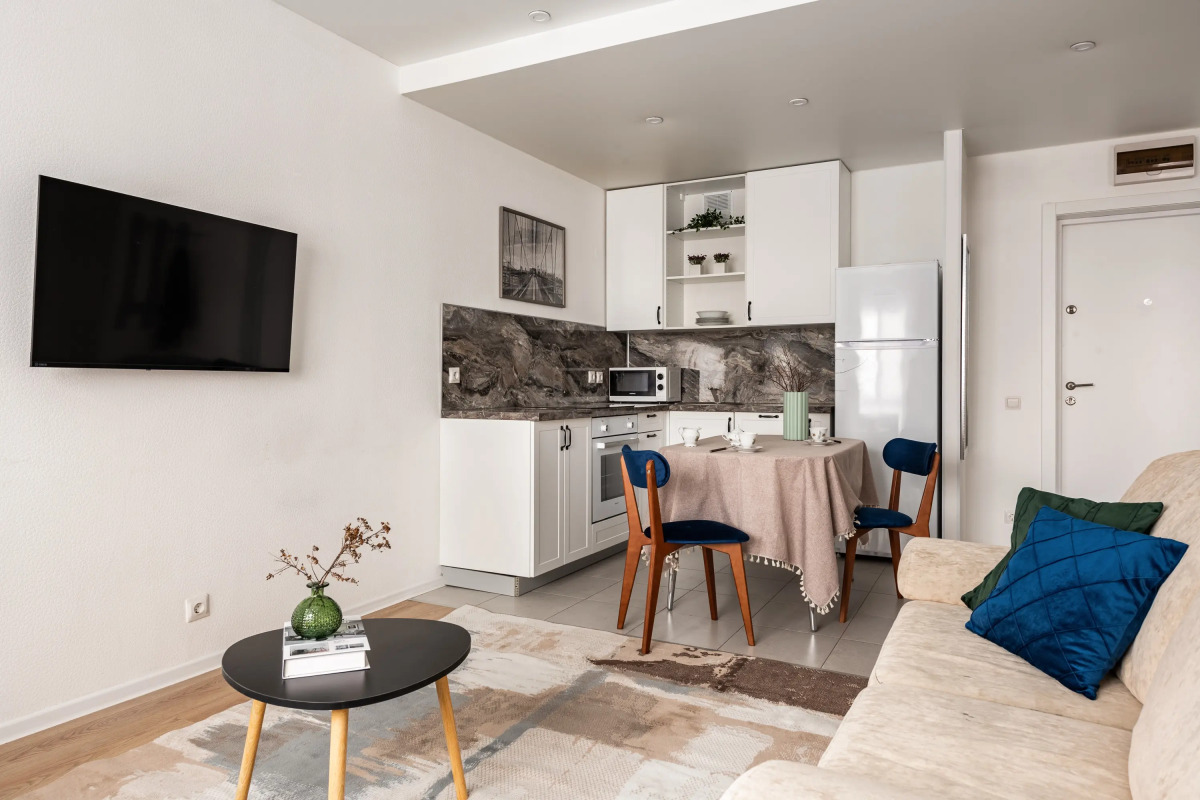 Квартира Уютная евродвушка у метро Озерная, 3 раздельных спальных места