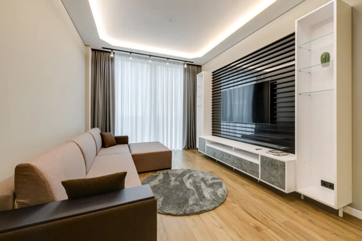 38 этаж, стильные апартаменты с приватным парком