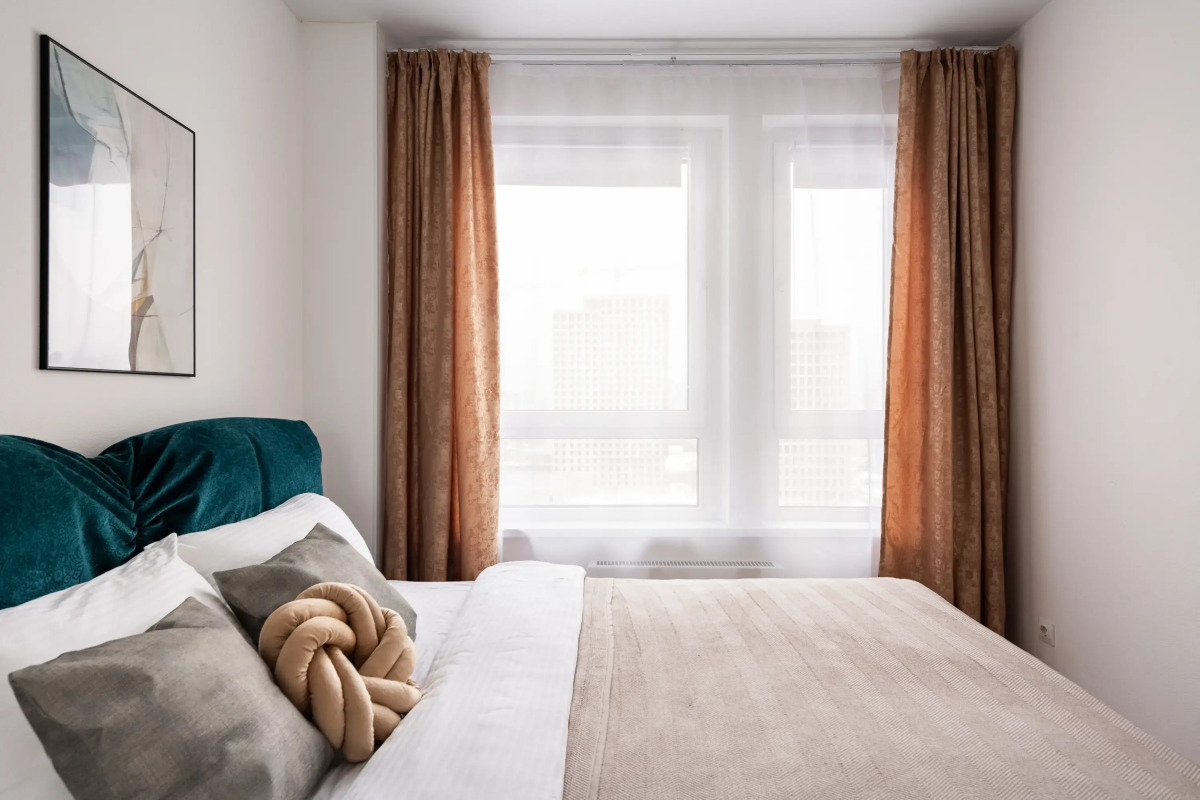 Квартира Уютная евродвушка у метро Озерная, 3 раздельных спальных места