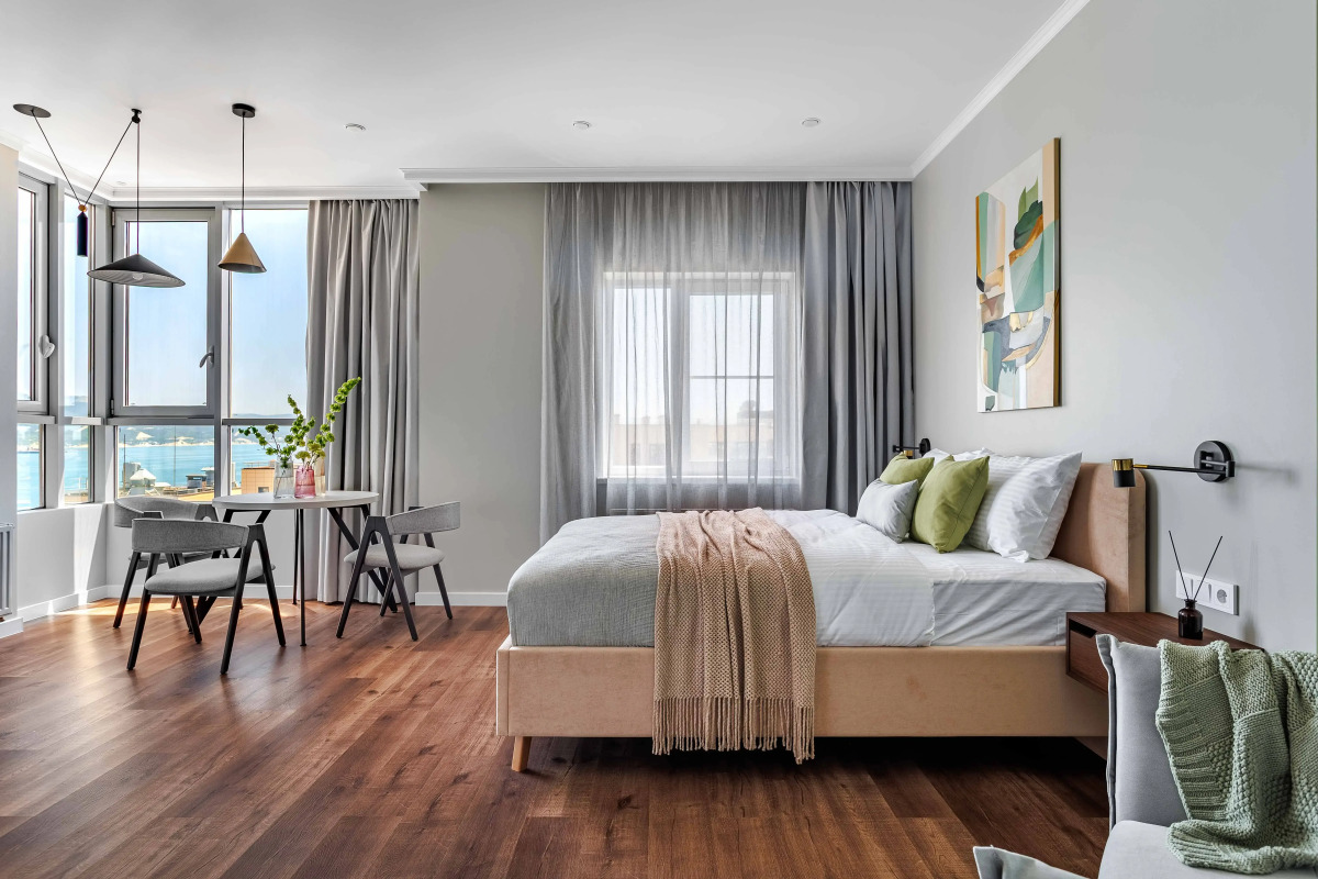 Апартаменты Оливковая студия с видом на море