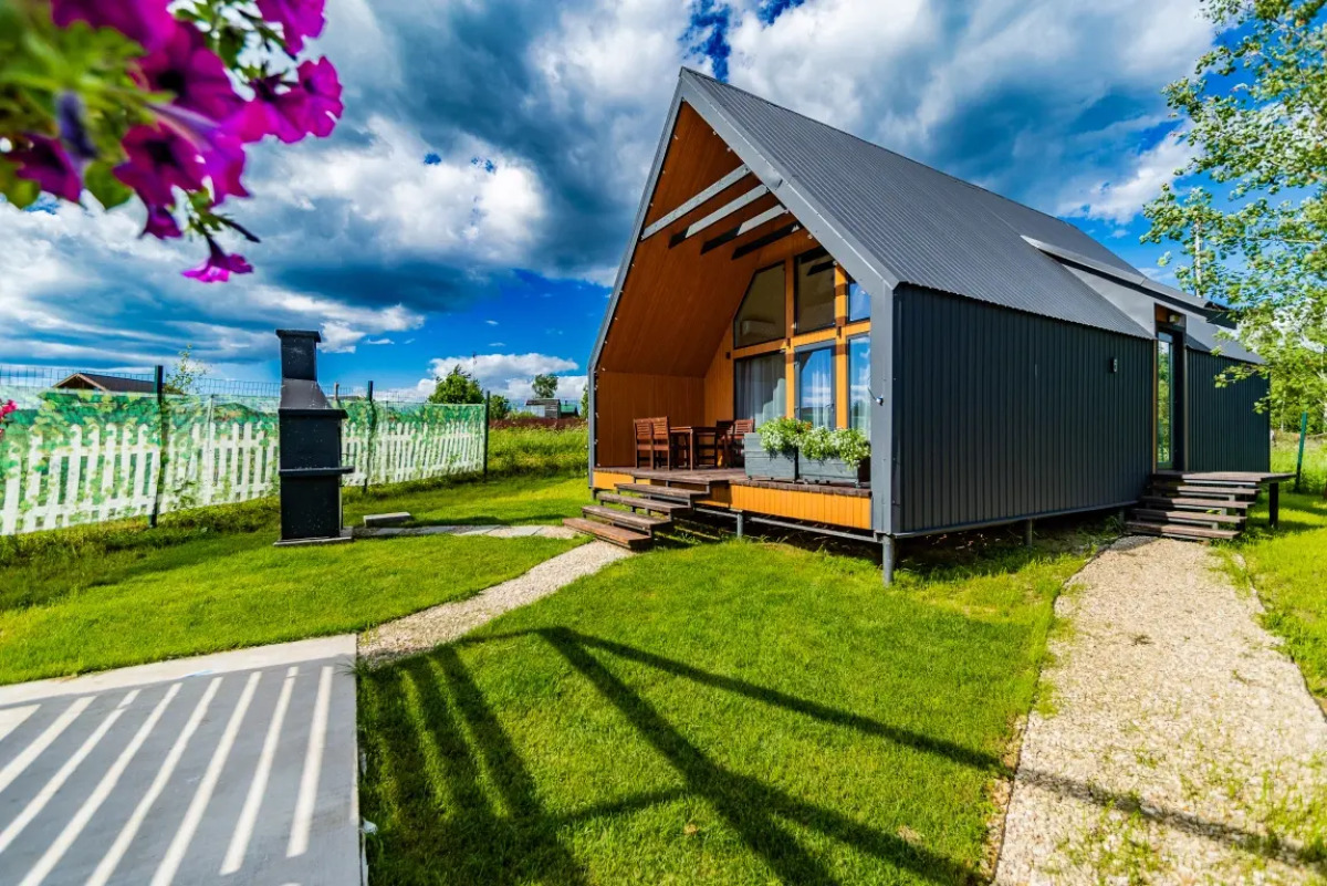 Частный Дом Барнхаус №5 с дровяной баней и горячим Чаном на 6 человек