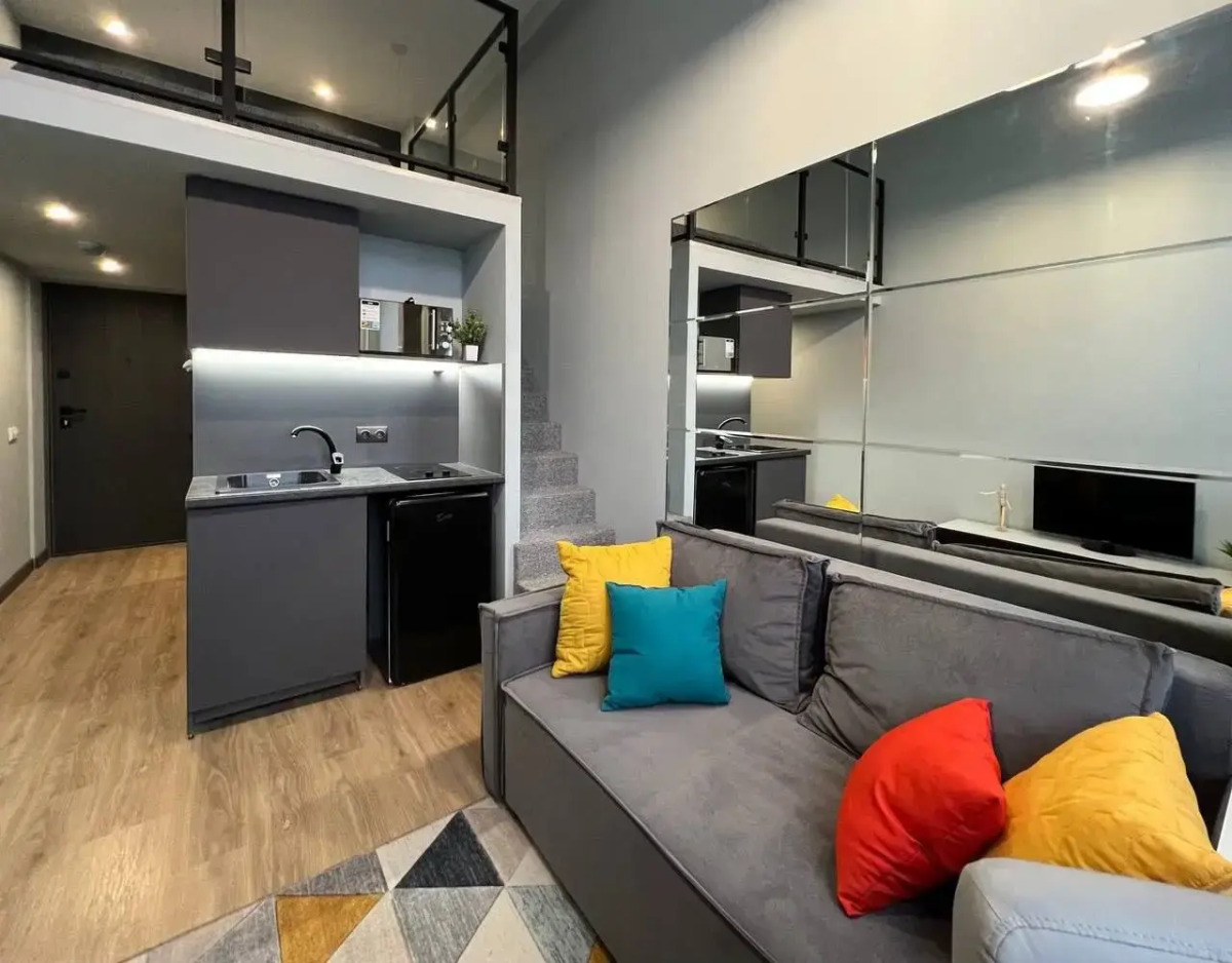 Апартаменты Двухуровневые Gray Glass в 5 минутах от метро Нагорная