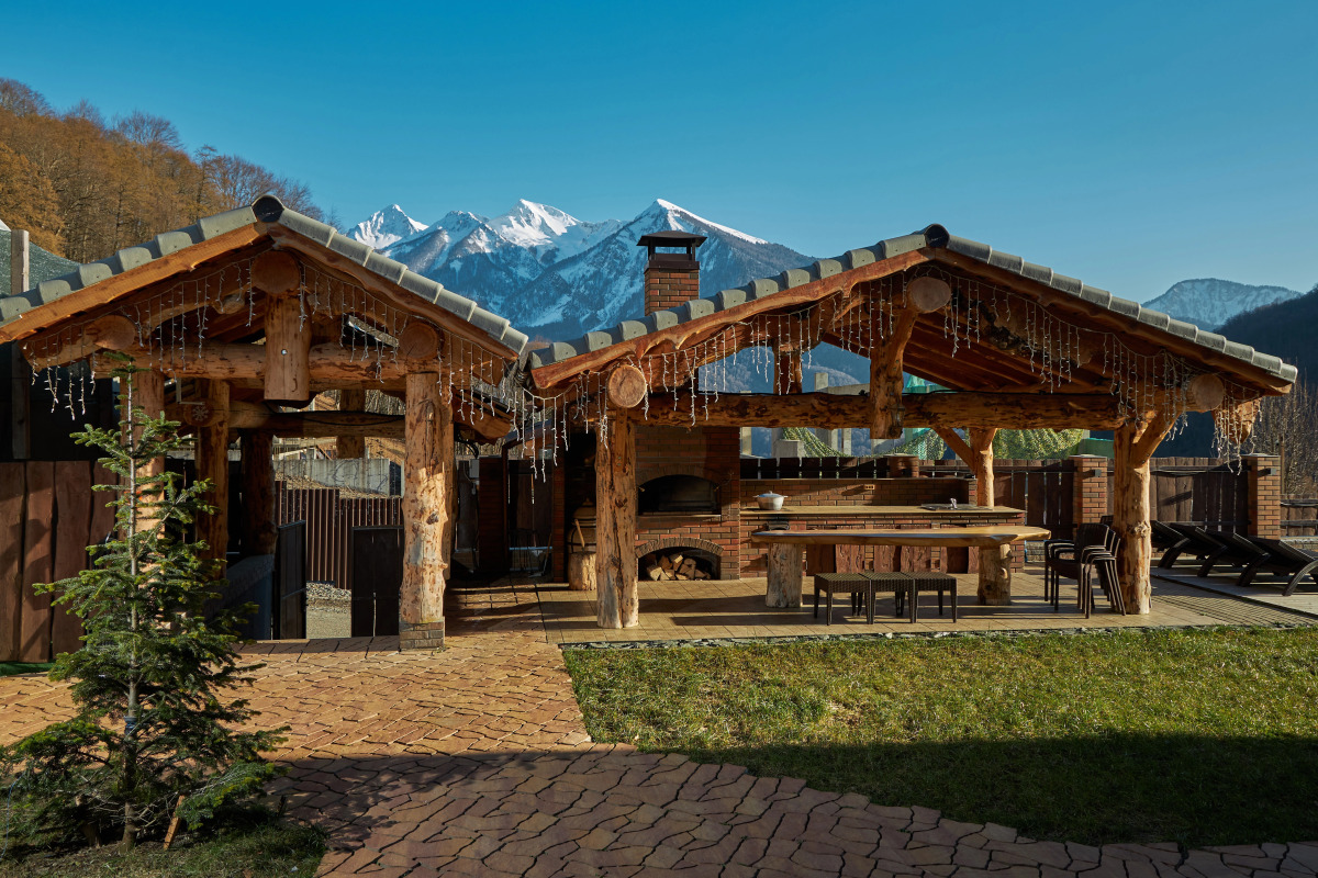 Шале Кедр 760, 5 спален, 12 гостей с бассейном и баней