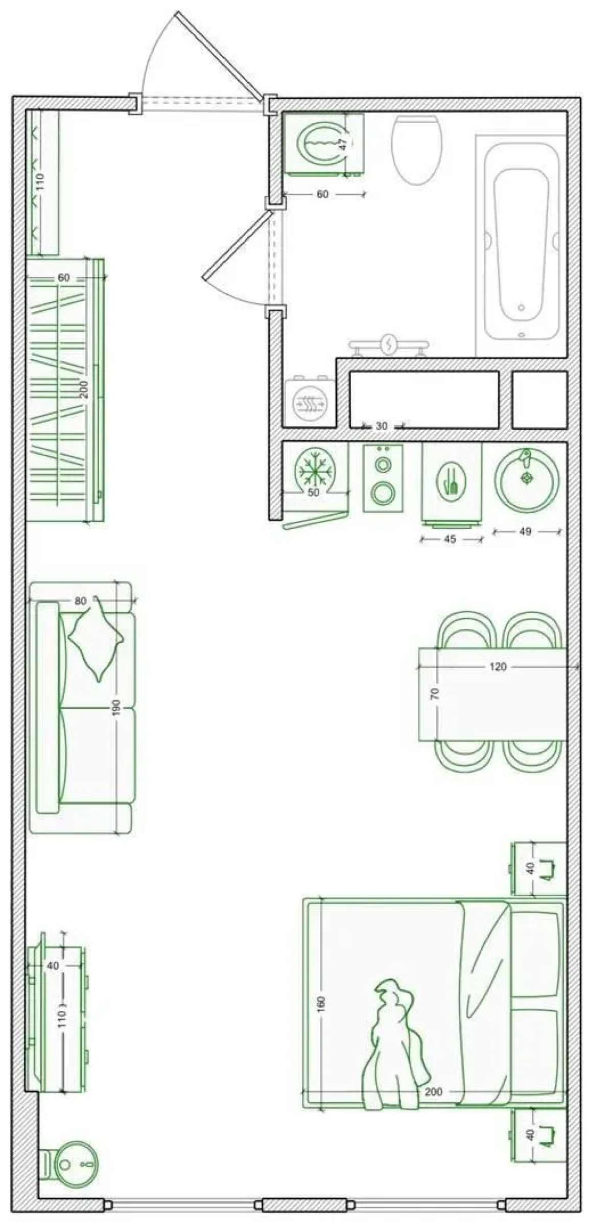 Квартира Студия с парковочным местом