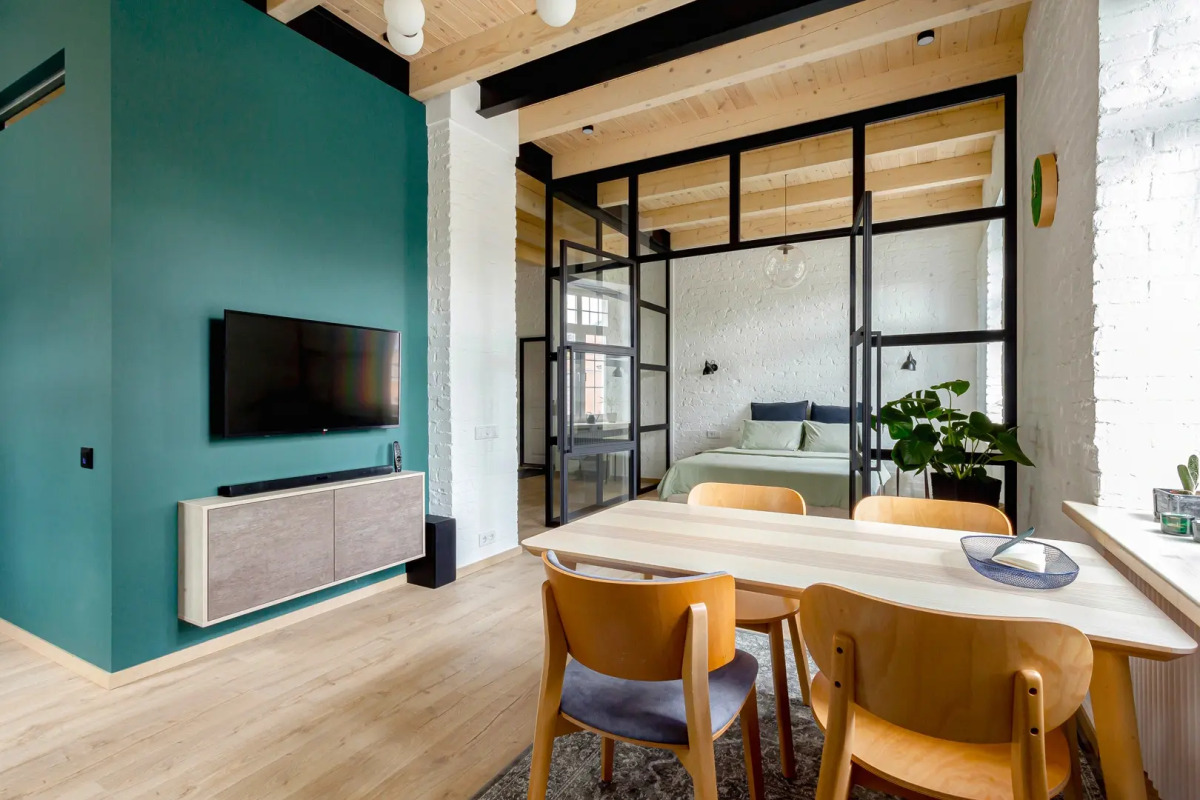 Апартаменты Tverloft у Волги с прозрачной спальней