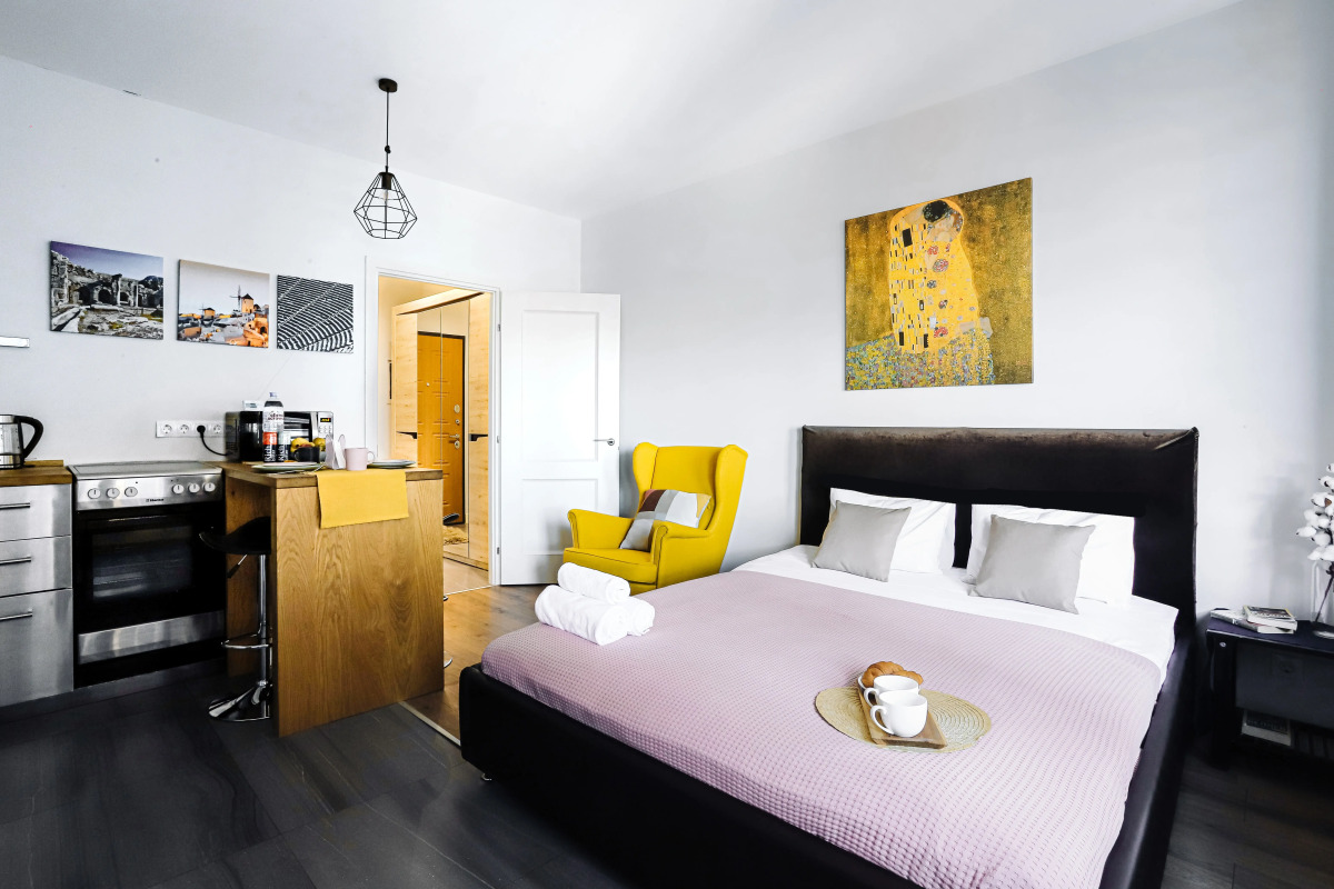 Апартаменты Lalapart Cozy loft на 18 этаже в ЖК Савеловский Сити