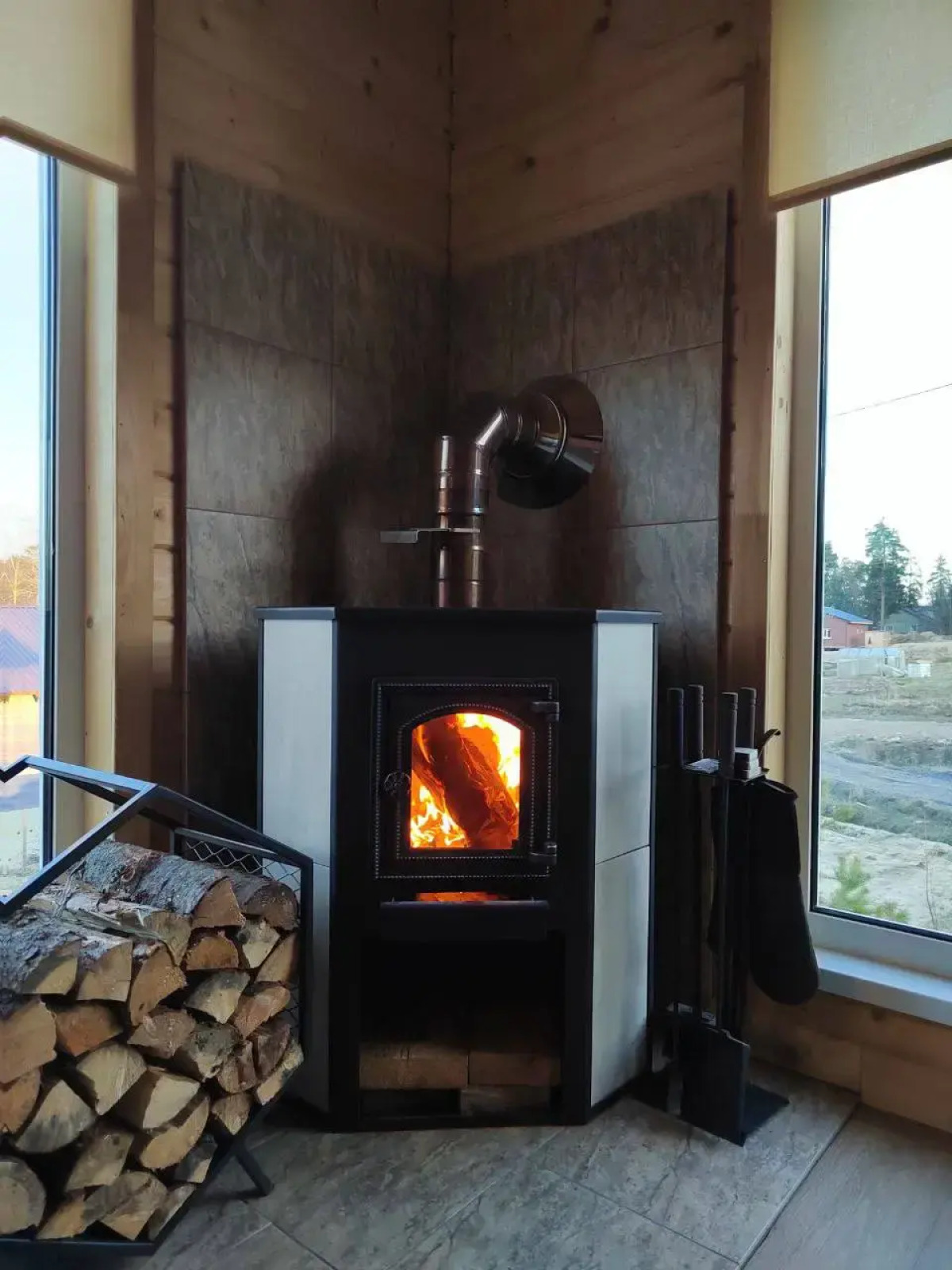 Частный дом Дом на горе с камином и сауной