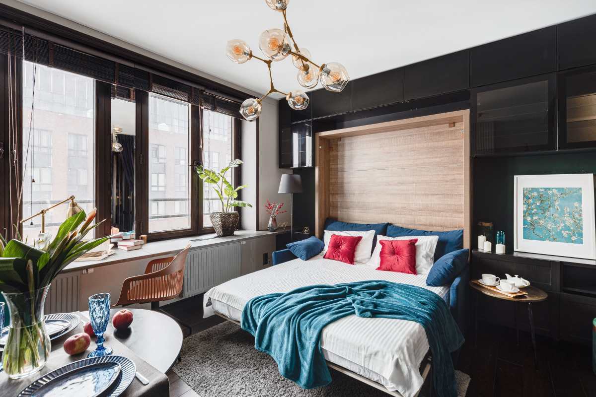 Апартаменты Lalapart Black Emerald с сауной в ЖК Савеловский Сити