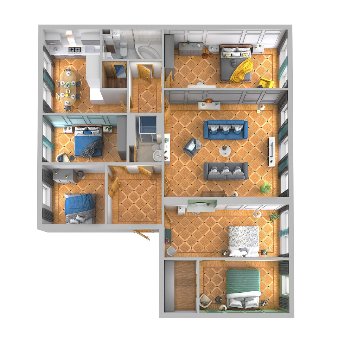 Апартаменты Minin Apartments у Эрмитажа 200 кв.м.