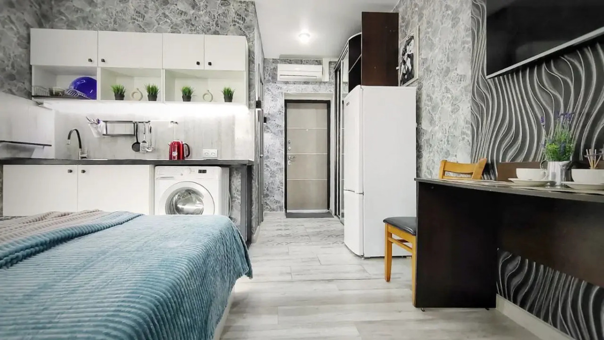 Квартира Guru c лаундж зоной на балконе