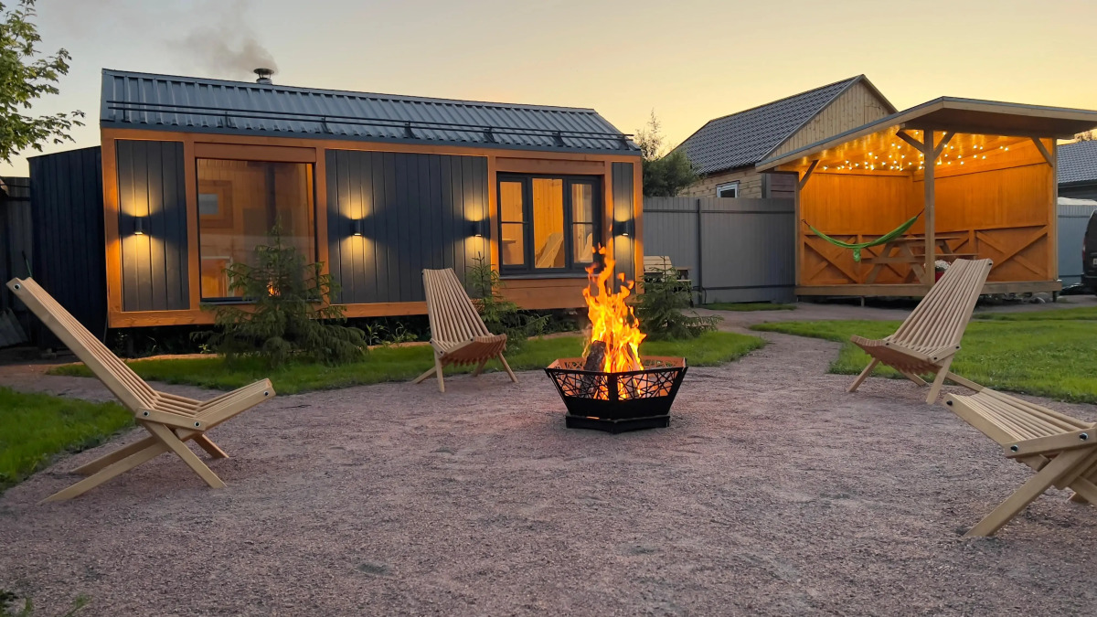 Частный дом с баней на дровах загородный