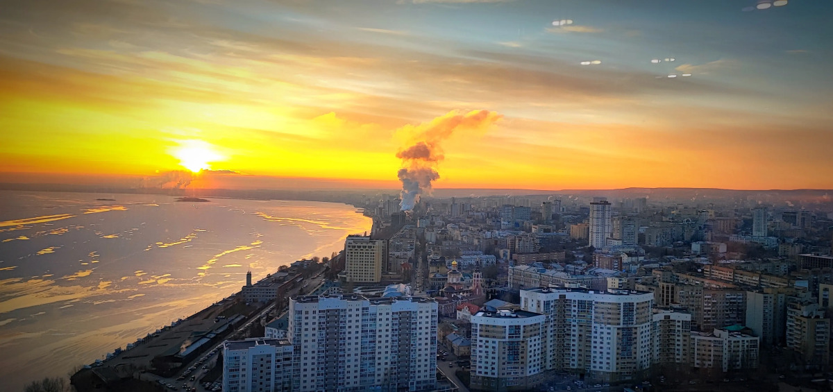 Апартаменты на 30 Этаже с Видом на Волгу и Город