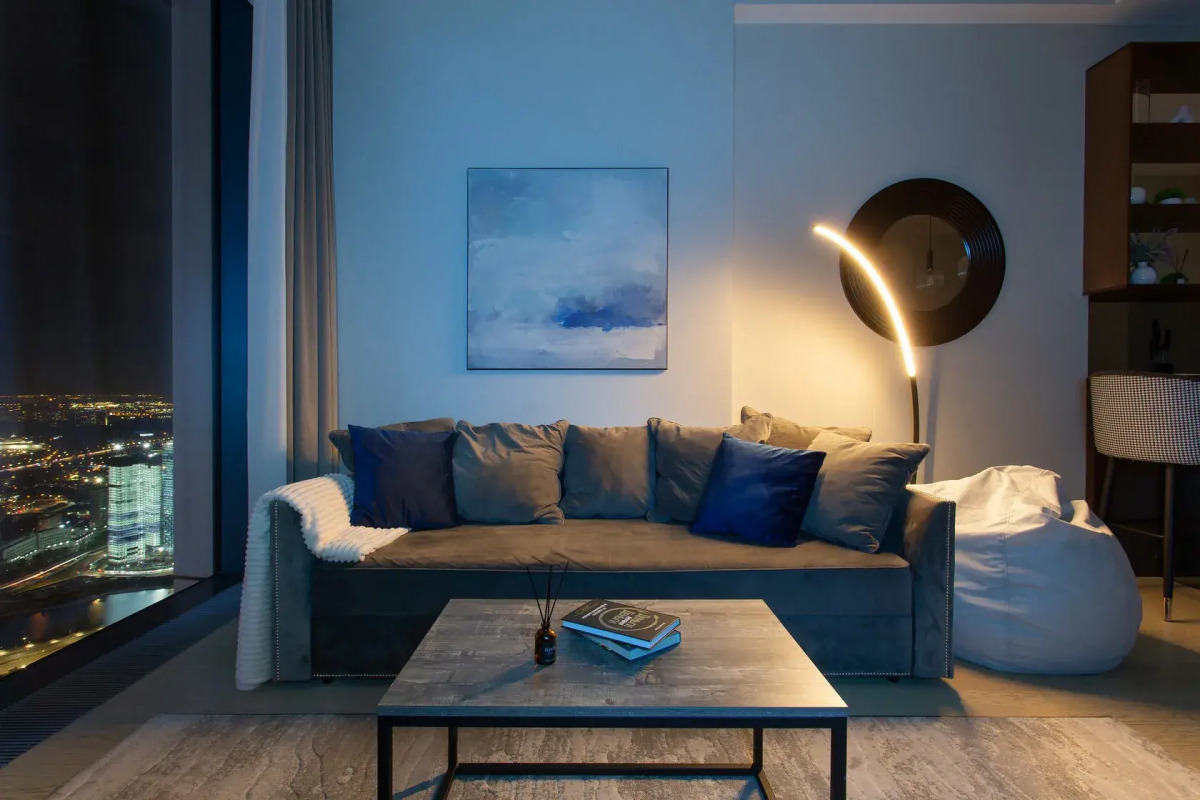 Апартаменты Sky City Moscow 62 этаж! Вид на Башни, Лужники, Парк победы и город! Очень уютный!