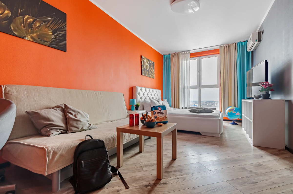 Апартаменты с Лучшим Видом на Краснодар. 24 этаж ЖК Большой Lounge балкон и Smart TV