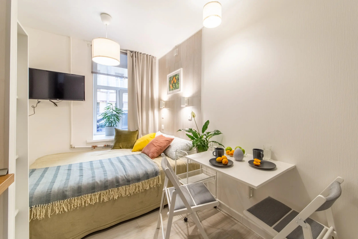 Апартаменты Monetka House Двухместная Студия с 2 окнами