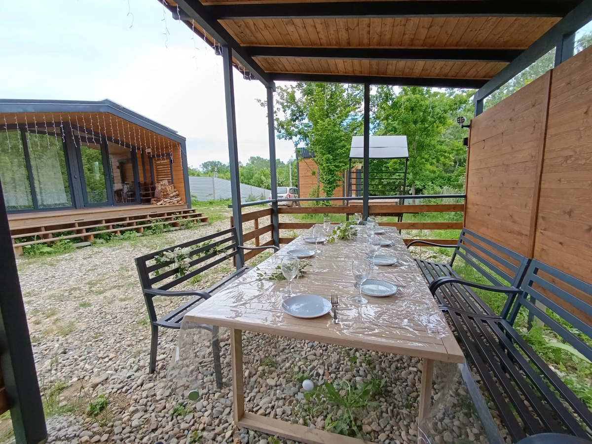 Частный дом Загородный комплекс на берегу реки с баней 1