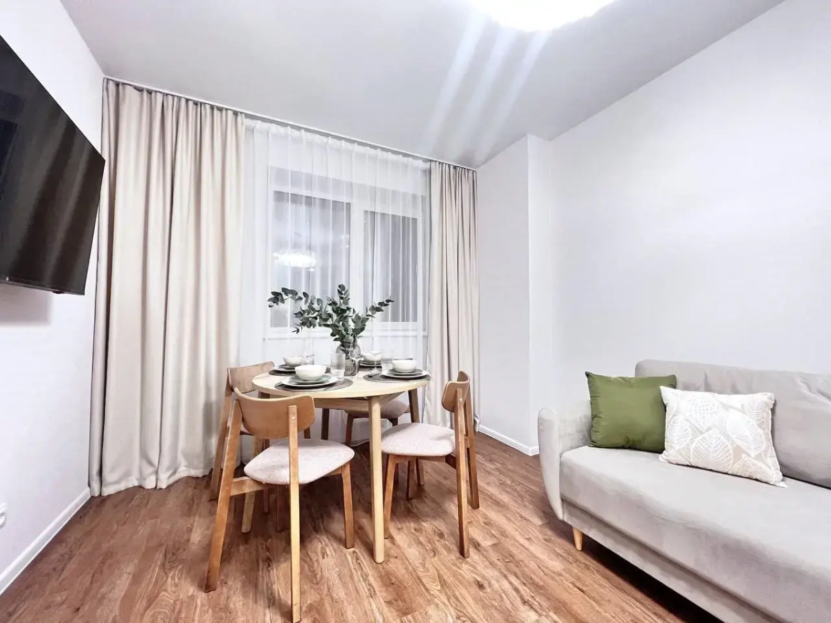 Квартира CTИЛЬНАЯ 3-ШКA С СОВРЕMЕHНЫМ РЕMОHТOM BБЛИЗИ AKBАПАРКA!