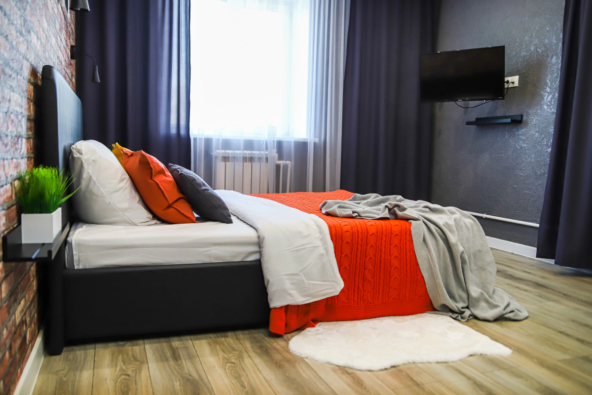 Апартаменты «Home Vita» стильные, просторные, красивый вид из окна