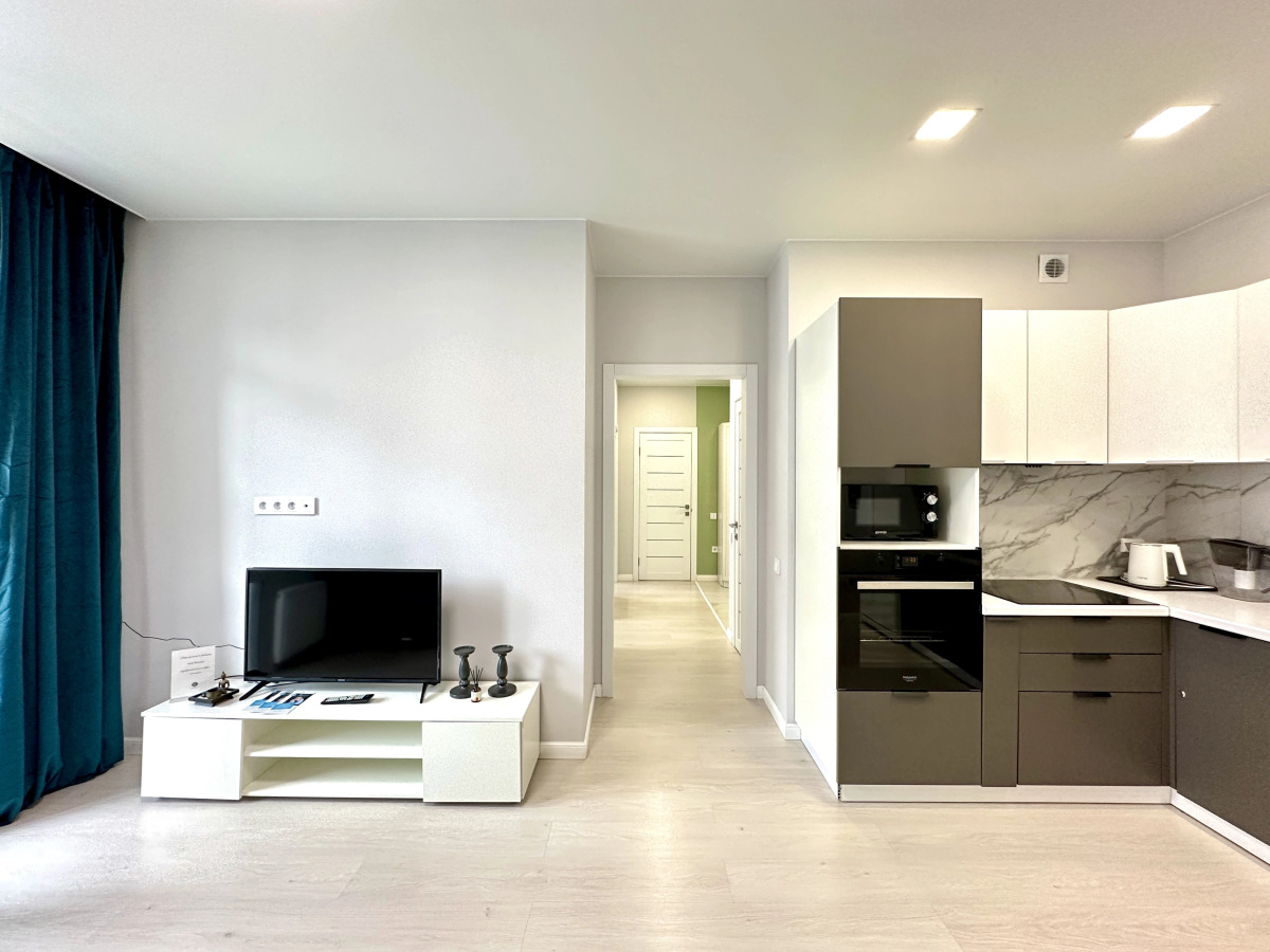 Апартаменты Люкс Аквамарин с дизайнерским ремонтом, для большой семьи