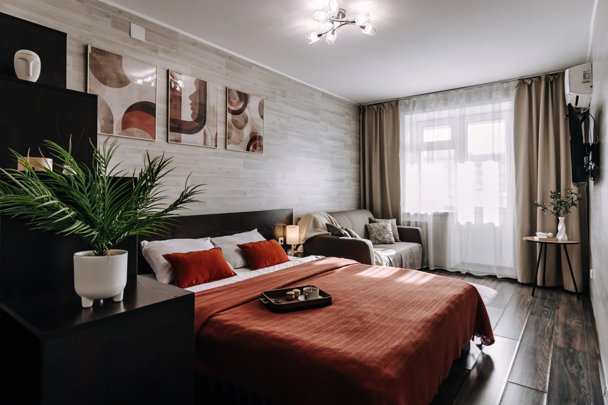 Квартира Уютная Студия в Районе Аэропорта