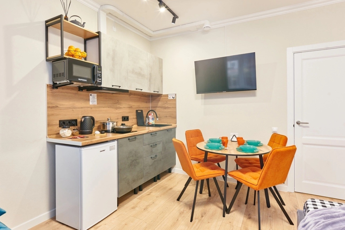 Квартира Студия в новом доме ЖК Премьер, самый центр города у Гипермаркет Семья по адресу Николая Островского 52 на 4 человек