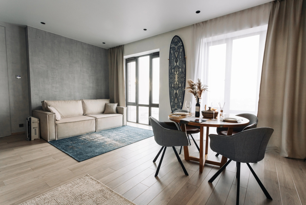 Апартаменты Lalapart Skyfall с панорамным видом с 46 этажа небоскреба Савеловский Сити