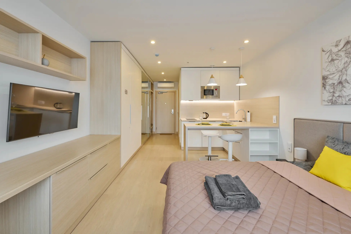 Апартаменты на улице 1-я Леонова 18