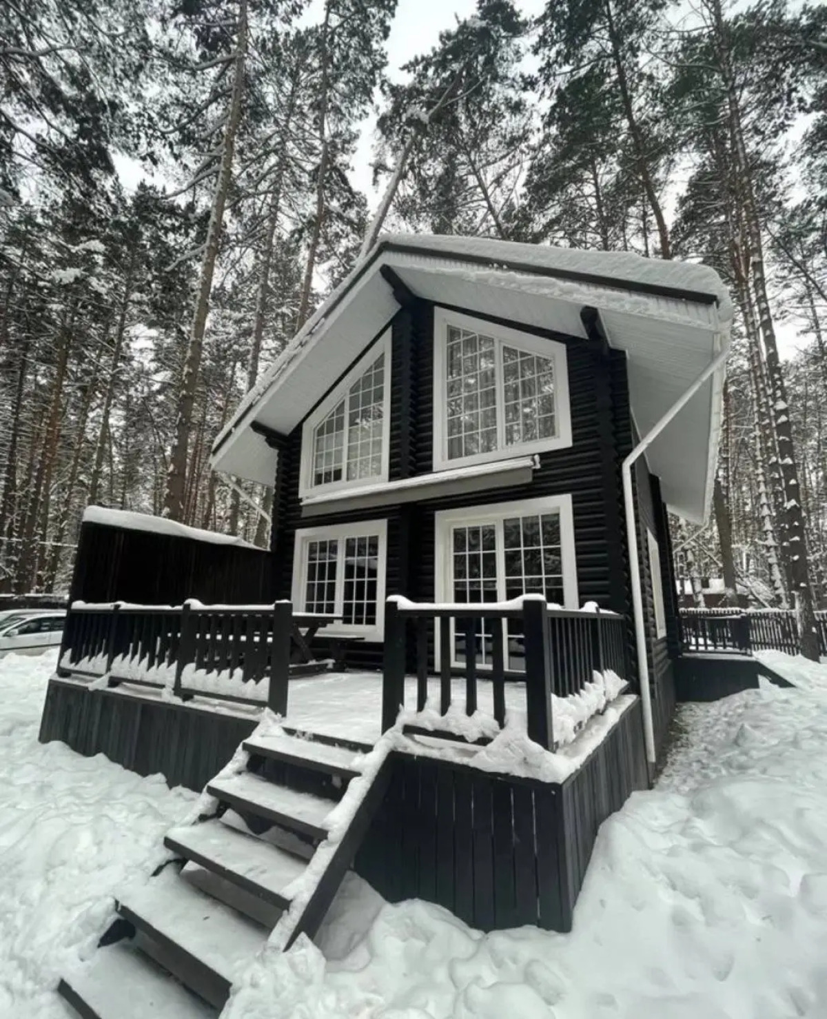 Частный Дом Бревенчатый Дом в Соснах