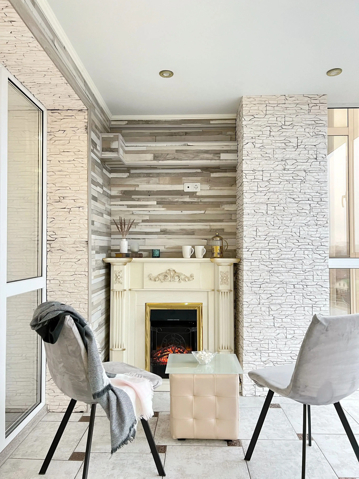 Квартира Роскошная Kravc Group с камином и просторной лоджией