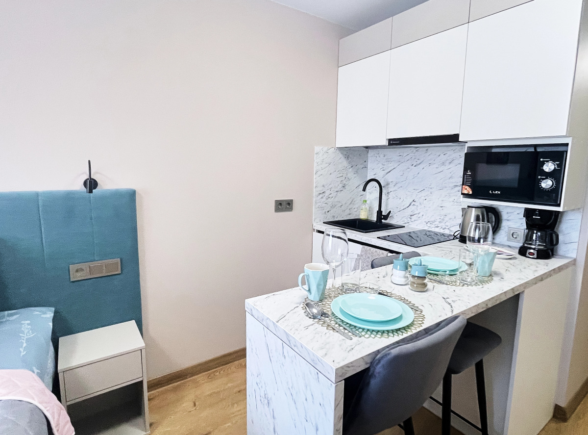 Апартаменты GLOBALSTAY. Новые студии 2 мин до метро Кировский завод