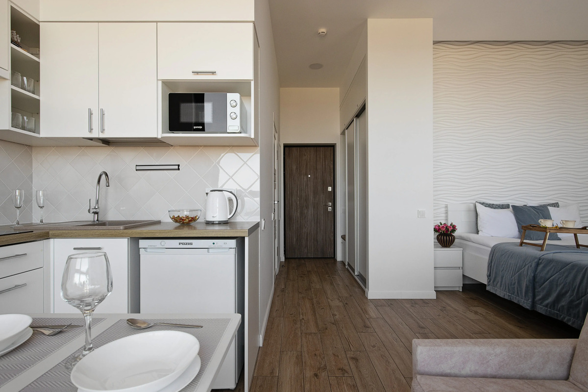 Апартаменты с видом на море на 10 этаже в комплексе Кристалл & Балтик-SPA