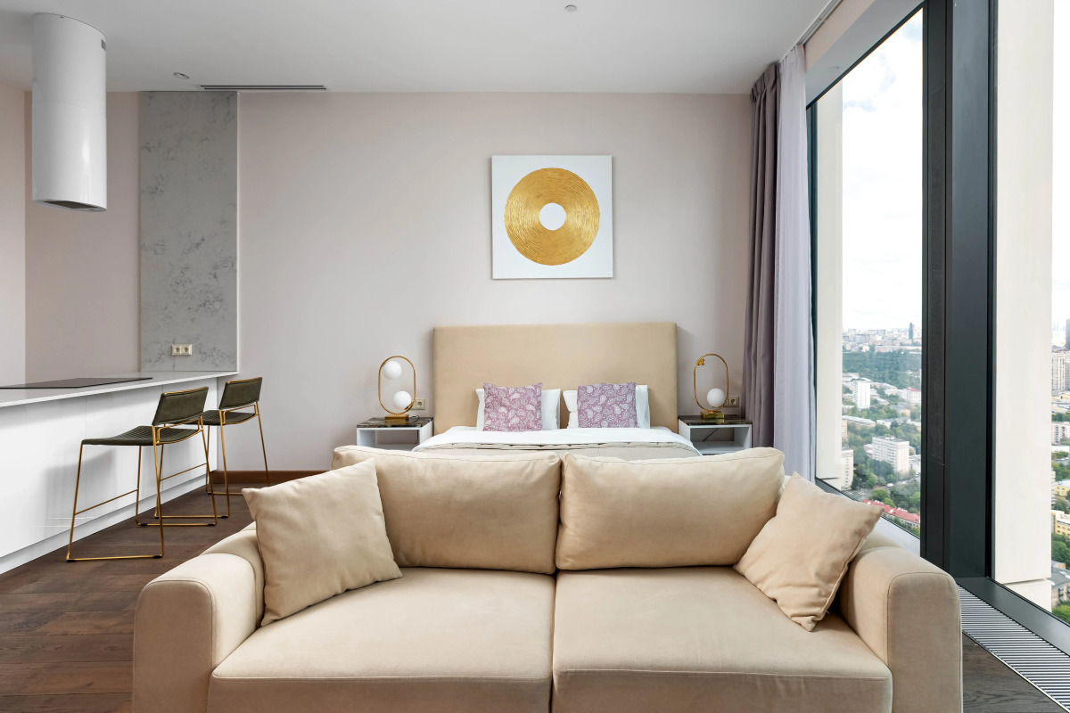 Апартаменты Sky City Moscow LUX Студия с большим окном с видом на все башни и город!