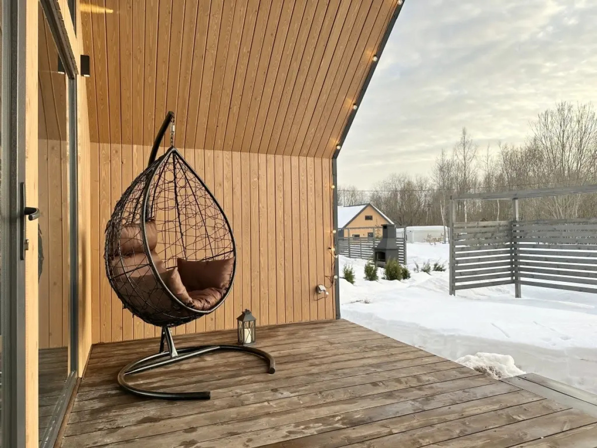 Частный Дом Барнхаус №4 с инфракрасной сауной и горячим Чаном на 6 человек