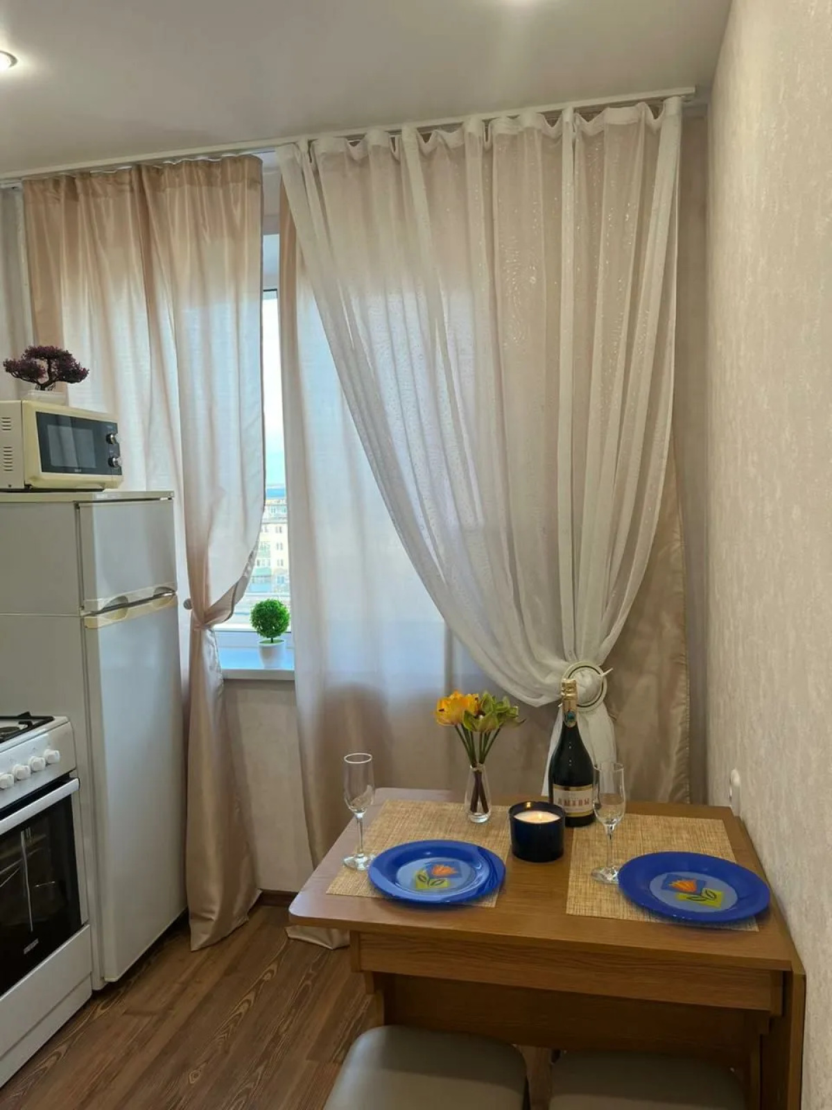 Апартаменты 1-комнатные с видом на Волгу (Бухта)