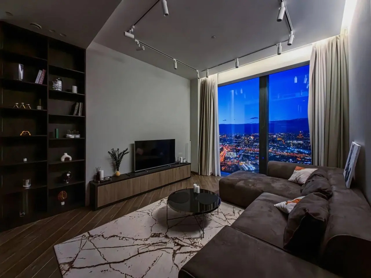 Апартаменты Sky City Moscow 59 этаж! Редкий вид на город! Интерьер нежный как лакомка!