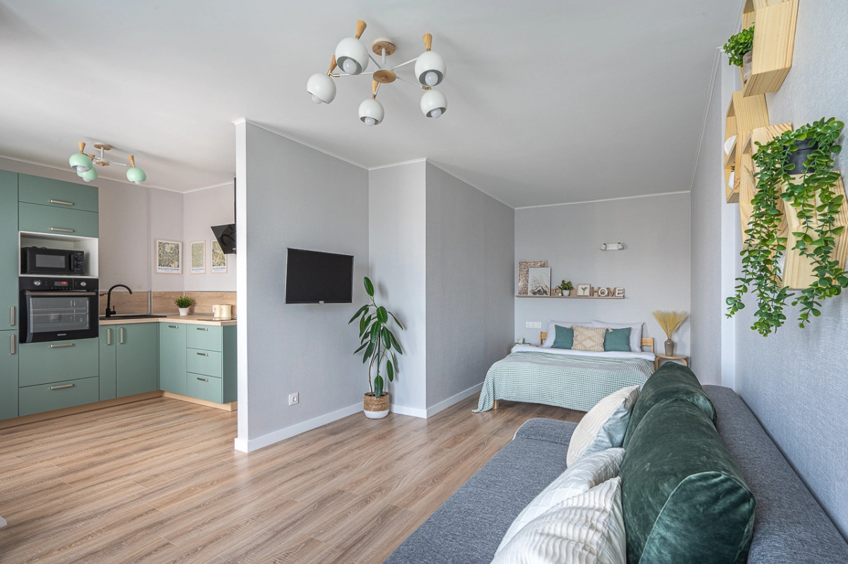 Квартира в это-стиле с потрясающим видом на город и рядом с метро