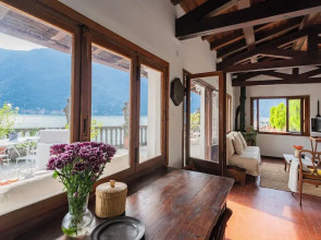 Terrace on Orrido di Nesso Waterfall