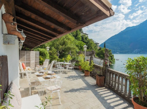 Terrace on Orrido di Nesso Waterfall
