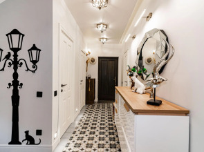 Шале Камин в снегах