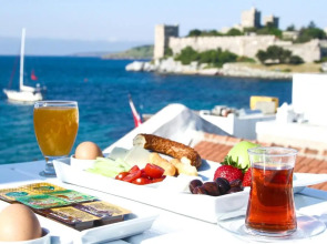 White and Blue Bodrum