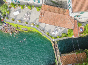 Terrace on Orrido di Nesso Waterfall