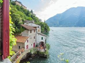 Terrace on Orrido di Nesso Waterfall