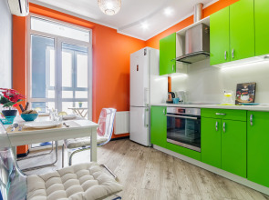 Апартаменты с Лучшим Видом на Краснодар. 24 этаж ЖК Большой Lounge балкон и Smart TV