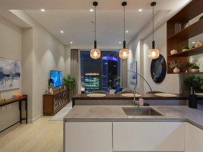 Апартаменты Sky City Moscow 62 этаж! Вид на Башни, Лужники, Парк победы и город! Очень уютный!