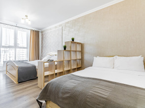 Апартаменты 2 Кровати Диван 6 гостей Центр Краснодара 22 Этаж Smart TV и Вид из Окна