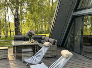 Частный дом Большой афрейм на Березовой