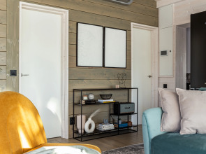 Частный Дом RiverDublDom  с баней и купелью у пруда в Новой Москве