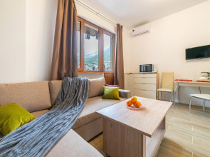 Апартаменты Просторная студия с балконом и видом на горы